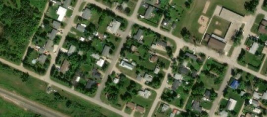 Satellite view of 317 Maple Avenue North, Wapella, SK