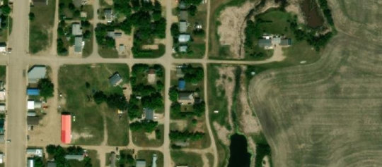 Satellite view of 29 Fraser St, Manor, SK