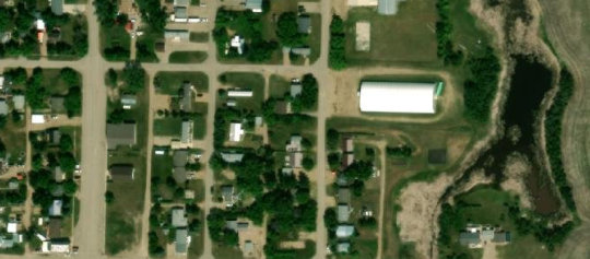 Satellite view of 20 Fraser St, Manor, SK