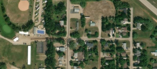 Satellite view of 703 First Avenue, Whitewood, SK