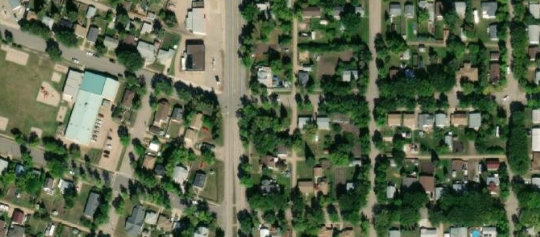 Satellite view of 302 Norway Road, Canora, SK