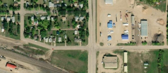 Satellite view of 101 Bush Avenue, Canora, SK