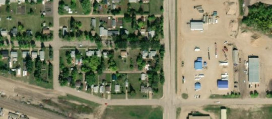 Satellite view of 111 Northern Avenue, Canora, SK