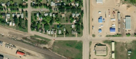 Satellite view of 111 Bush Avenue, Canora, SK