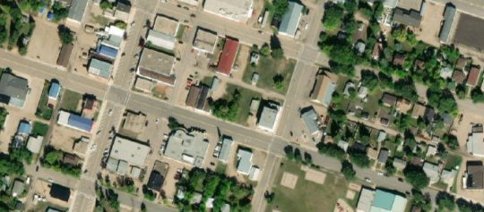 Satellite view of 132 Second Avenue East, Canora, SK