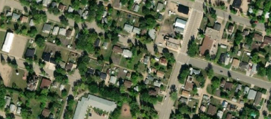 Satellite view of 118 Fourth Avenue West, Canora, SK