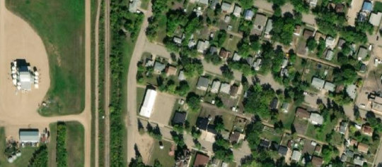 Satellite view of 222 Fourth Avenue West, Canora, SK