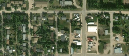 Satellite view of 530 1st Street NW, Ituna, SK