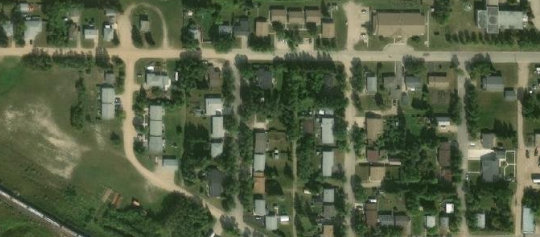 Satellite view of 530 3rd Street NW, Ituna, SK