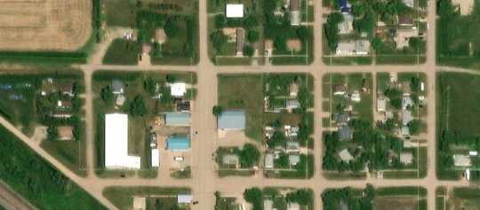 Satellite view of 318 Main Street, Lang, SK