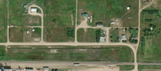 Satellite view of Dafoe, SK, RM of Big Quill, SK