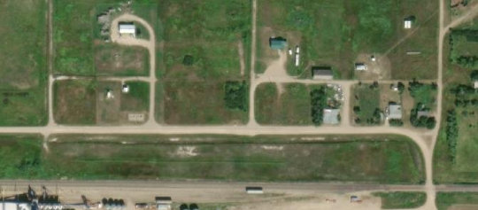 Satellite view of Dafoe, SK, RM of Big Quill, SK