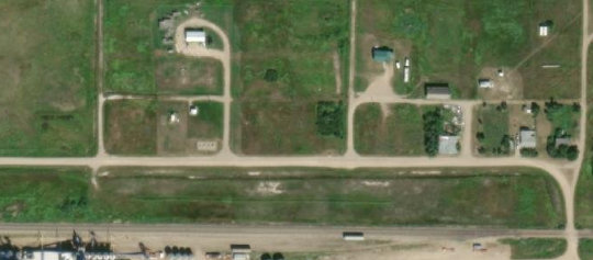 Satellite view of Dafoe, SK, RM of Big Quill, SK