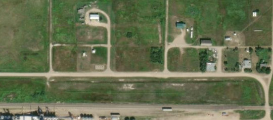 Satellite view of Dafoe, SK, RM of Big Quill, SK