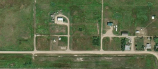 Satellite view of Dafoe, SK, RM of Big Quill, SK