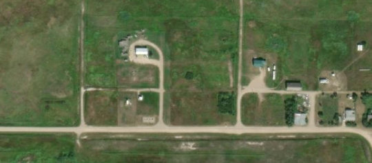 Satellite view of Dafoe, SK, RM of Big Quill, SK