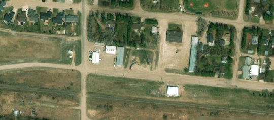 Satellite view of 105 Railway Street, Muenster, SK