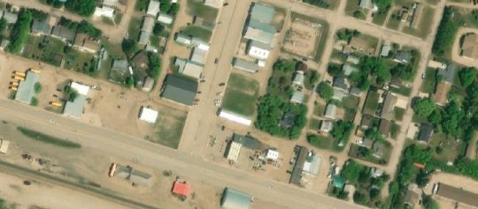 Satellite view of 15 Main Street, Lanigan, SK