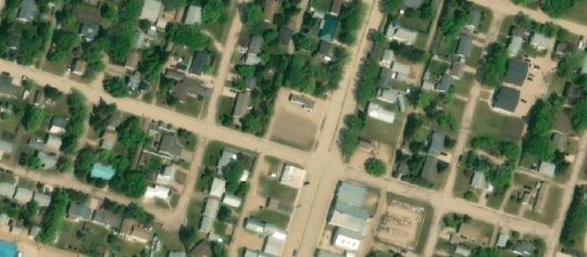 Satellite view of 44 Main Street, Lanigan, SK