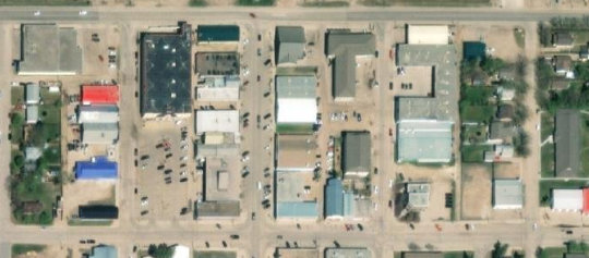 Satellite view of 118 Centre Street, Meadow Lake, SK