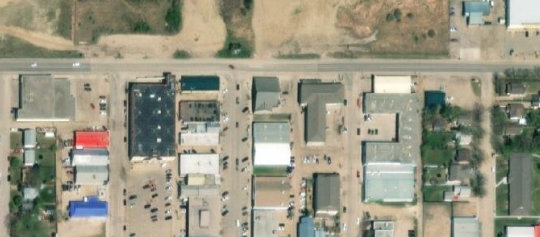 Satellite view of 108 Centre Street, Meadow Lake, SK