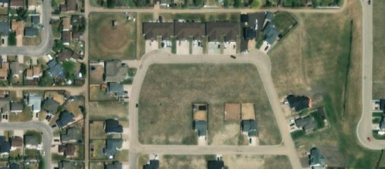 Satellite view of 7 Gibson Crescent, Meadow Lake, SK