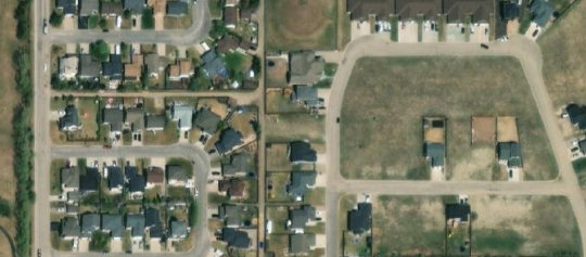 Satellite view of 40 Gibson Crescent, Meadow Lake, SK