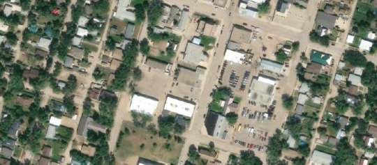 Satellite view of 213 Jasper Street, Maple Creek, SK
