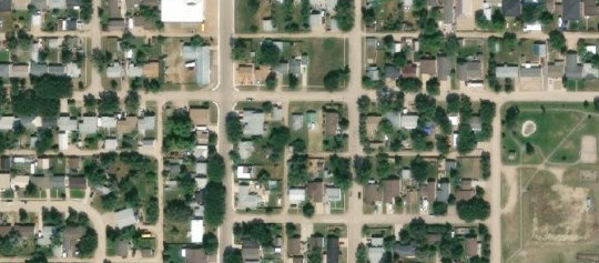 Satellite view of 307 Claustre Avenue, Maple Creek, SK