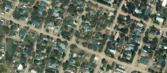 Satellite view of 209 3rd Street West, Leader, SK
