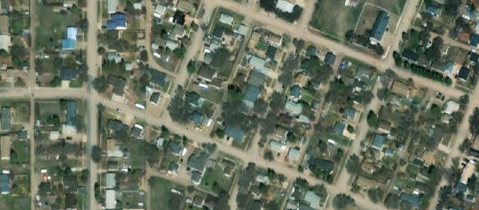 Satellite view of 210 4th Street West, Leader, SK